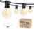 25Ft Globe Led String Lights Waterproof Shatterproof, Connectable Hanging Patio String Lights with 25 LED Plastic Clear Bulbs, Outdoor Indoor Lights for Room Café Bistro Pergola Tents, Black Wire