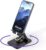 Aiwode 360° Rotating Cell Phone Stand,Desk Phone Holder,Portable Cellphone Cradle,Foldable Phone Stand,for iPhone 14/13/12/11/Pro/Max/Plus/Mini/Pro Max,Samsung,for Smartphones(4-8″),Black