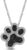 Amazon Essentials Sterling Silver Black and White Diamond Dog Paw Pendant Necklace (1/10 cttw), 18″ (previously Amazon Collection)