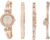 Anne Klein Women’s Premium Crystal Accented Bangle Watch and Bracelet Set, AK/2238