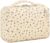 Bluboon Makeup Bag Zipper Pouch Travel Portable Cosmetic Bag Organizer for Women and Girls(Corduroy Yellow Floret)