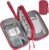 CAOODKDK Electronic Organizer Travel Cable Accessories Bag, Electronic Organizer Case, Waterproof Electronic Accessories Organizer Bag for Power Bank, Charging Cords, USB Cable (Rose Red)