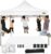 COBIZI 10×10 Pop Up Canopy Tent with 4 sidewalls Commercial Heavy Duty Canopy UPF 50+ All Weather Waterproof Outdoor Canopy Wedding Tents for Parties Gazebo with Roller Bag, White (Windproof Upgraded)