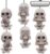 Car Air Fresheners, Cute Horror Skull Car Accessories Goth Skeleton Car Decor Hanging Scents Fresheners Automotive Interior Room Decor Christmas Gift for Men Women 6Pcs
