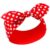 Costume Headband White Polka Dot Bandana Headband Wire Headband Halloween Dress up Retro Hairband Headwrap Hair Accessories for Women and Girls(Red,Big Dots)