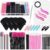 Disposable Makeup Applicators Kit with Triangle Puff Mixing Palette, Artist Supplies Disposable Mascara Wands, Lip Brushes, Hair Clips Powder Puffs for Face with Storage Box