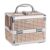 FRENESSA Makeup Train Case Portable Cosmetic Box Jewelry Organizer 2-Tier Trays Lockable with Keys and Mirror Carrying with Handle Makeup Storage Box – Rose Gold