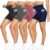 FULLSOFT 4 Pack Biker Shorts for Women with Pockets – 5″ High Waisted Tummy Control Workout Yoga Running Gym Short Pants