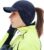 Gisdanchz Women’s Stretchy Fleece Ponytail Hat with Earflap – Vertical Ponytail Hole Winter Hat for Any Hair