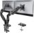 HUANUO Dual Monitor Stand – Adjustable Spring Monitor Desk Mount Swivel Vesa Bracket with C Clamp, Grommet Mounting Base for 13 to 30 Inch Computer Screens – Each Arm Holds 4.4 to 19.8lbs