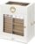 Hzuaneri Jewelry Box with 5 LED Lights, Jewelry Organizer with 5-Layer Storage, Jewelry Storage with 3 Side Drawers, PU Leather Jewelry Case, Modern, Gift for Mom, Girlfriend, Daughter, White JB0403RL