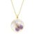 KBFORU Birth Flower Necklaces For Women – Violet February Month Flower Necklace – Handmade Pressed Flower Necklace – Unique Holiday Gift – Gold 18″