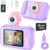 Kid Camera,ARNSSIEN Camera for Kid with 2.4in IPS Screen,Kids Selfie Digital Camera with 180° Flip-up Lens,Toddler Camera Toy with Games,Ideal Christmas/Birthday Gift Toy for 3-12 Year Old Girl Boy