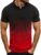 Lapel Collar Shirts for Men Summer Casual Short Sleeve Blouse T-Shirt Button Gradient Color Tees Sport Outdoor Tops