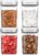 MR.SIGA 4 Pack Airtight Food Storage Container Set, BPA Free Kitchen Pantry Organization Canisters with One-handed Leak Proof Lids, 1L / 33.8oz, Medium, White