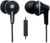 Panasonic ErgoFit Wired Earbuds, In-Ear Headphones with Microphone and Call Controller, Ergonomic Custom-Fit Earpieces (S/M/L), 3.5mm Jack for Phones and Laptops – RP-TCM125-K (Black)