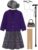 Pomchee Old Lady Costume for Kids 100 Days of School Costume Granny Old Lady Wig Dress Up Accessory Old Lady Costume