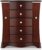 RR ROUND RICH DESIGN Jewelry Box – Made of Solid Wood with Tower Style 4 Drawers Organizer and 2 Separated Open Doors on 2 Sides and Large Mirror Brown