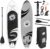 SereneLife Stand Up Paddle Board Inflatable – 10’ Ft. Standup Sup Paddle Board W/ Manual Air Pump, Safety Leash, Paddleboard Repair Kit, Storage/Carry Bag – Sup Paddle Board Inflatable