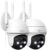 TIEJUS Security Camera Outdoor-2Pack-360° PTZ Wired Cameras for Home Security, 2K Dome Surveillance Camera with Auto-Human Tracking, Siren, 3MP Color Night Vision, Work with Alexa