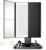 Trifold Makeup Vanity Mirror with Lights – 3 Color Lighting Modes 72 LED , Touch Control Design, 1x/2x/3x Magnification, Portable High Definition Cosmetic Lighted Up Mirror (Black)