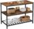 VASAGLE Kitchen Island with 3 Shelves, 47.2 Inches Kitchen Shelf with Large Worktop, Stable Steel Structure, Industrial, Easy to Assemble, Rustic Brown and Black UKKI01BX
