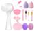 detaiyirongshangmao Set of 16pcs Facial Tool Double-sided silica gel cleansing brush, Face Mask Mixing Bowl Set with Makeup Sponge Multicolor