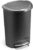 simplehuman 50 Liter / 13 Gallon Semi-Round Kitchen Step Trash Can with Secure Slide Lock, Grey Plastic